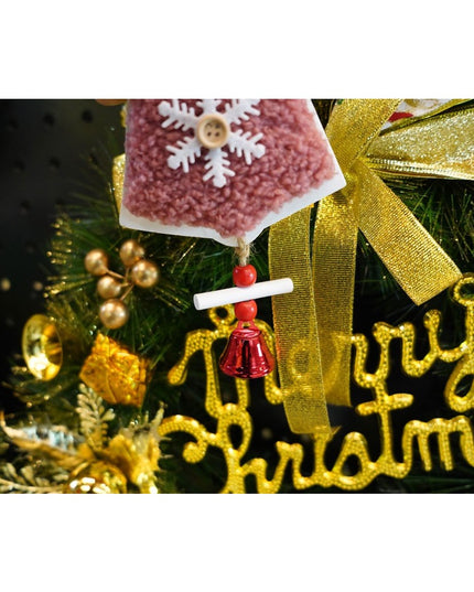 Ornament de brad broderie cu clopot