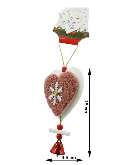 Ornament de brad broderie cu inima