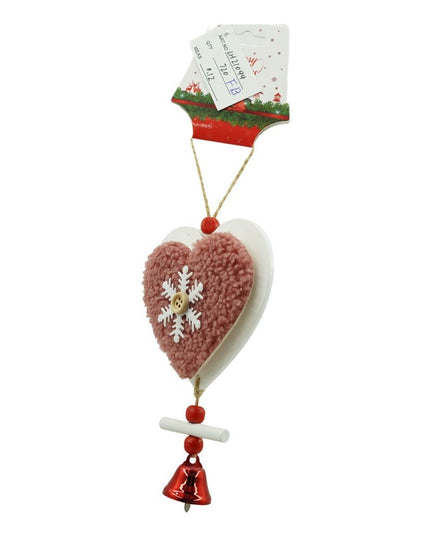 Ornament de brad broderie cu inima