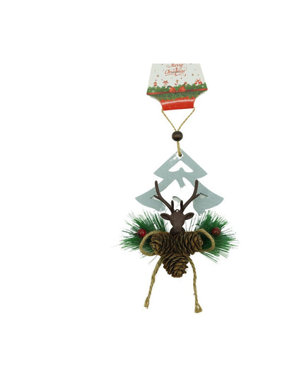 Ornament de brad cerb cu pom de craciun