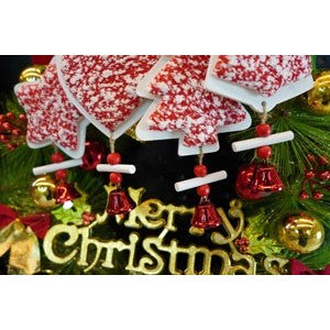 Ornament de brad clopotel din tweed