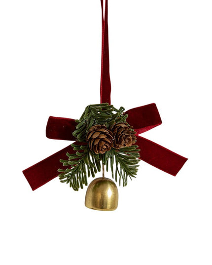 Ornament de Brad, tip Funda de Craciun cu 1 Clopotel