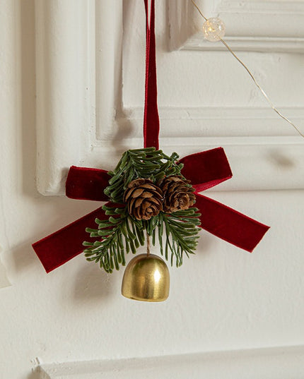 Ornament de Brad, tip Funda de Craciun cu 1 Clopotel