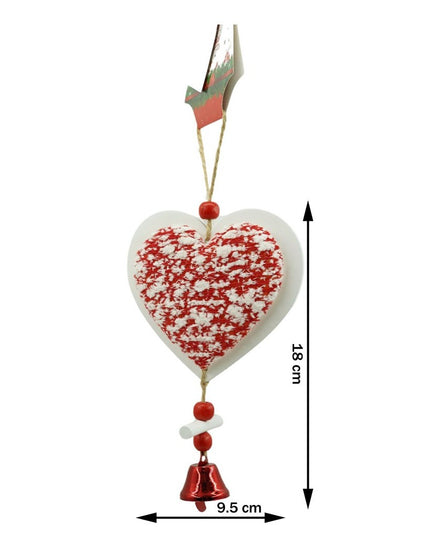 Ornament de brad inima din tweed