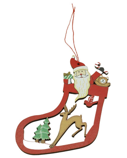 Ornament de brad Mos Craciun cu cerb