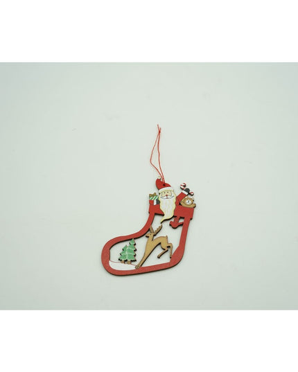 Ornament de brad Mos Craciun cu cerb