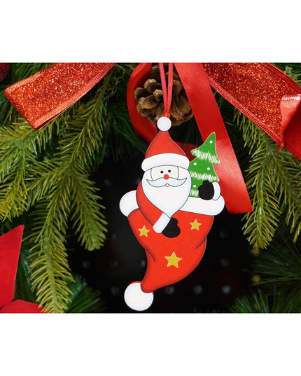 Ornament de brad om de zapada in ciorap