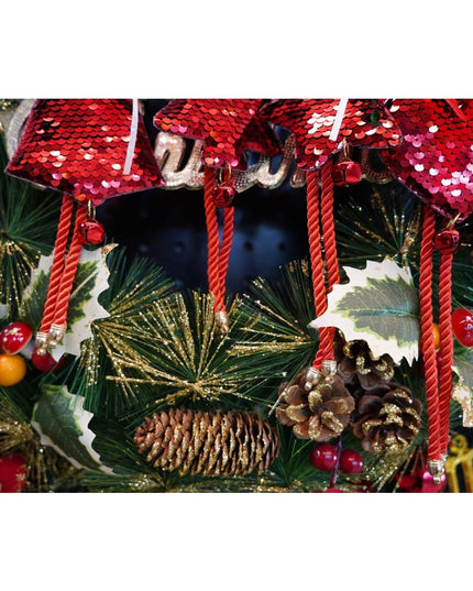 Ornament de brad pom de craciun cu paiete