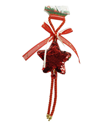 Ornament de brad stea cu paiete