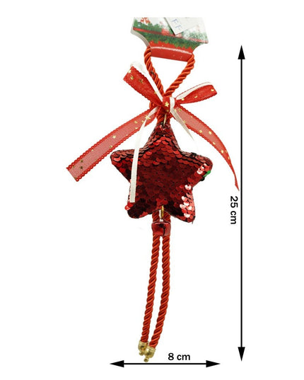 Ornament de brad stea cu paiete