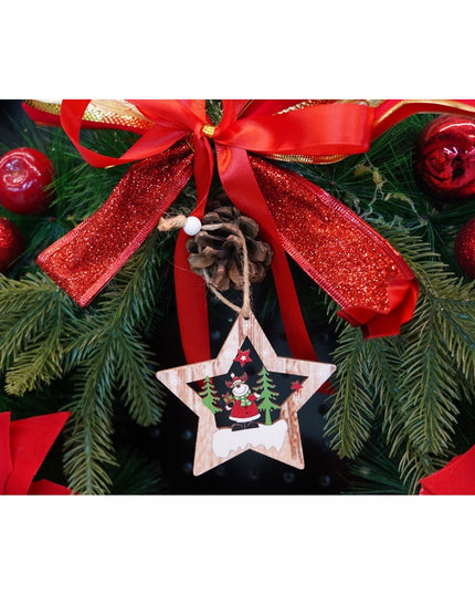 Ornament de brad stea cu ren