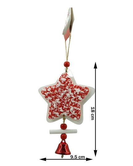 Ornament de brad stea din tweed