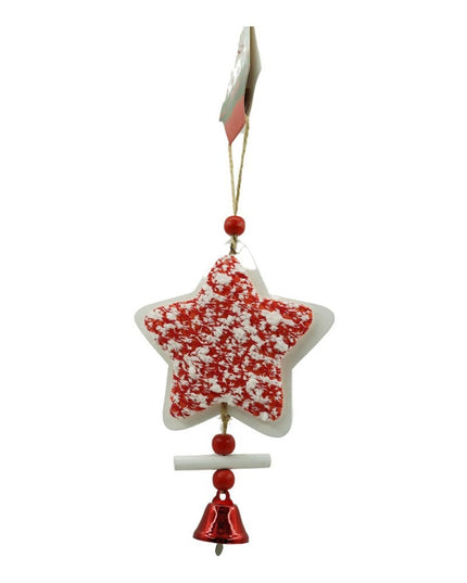 Ornament de brad stea din tweed