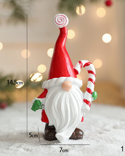 Ornament de Craciun din Rasina pentru Decor, Model Spiridus, Decoratiune de Birou pentru Craciun