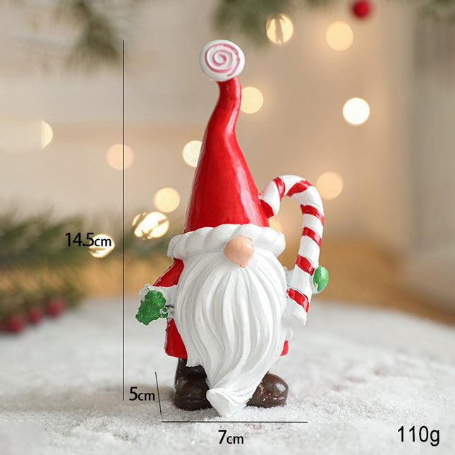 Ornament de Craciun din Rasina pentru Decor, Model Spiridus, Decoratiune de Birou pentru Craciun