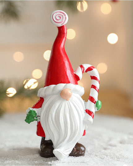 Ornament de Craciun din Rasina pentru Decor, Model Spiridus, Decoratiune de Birou pentru Craciun