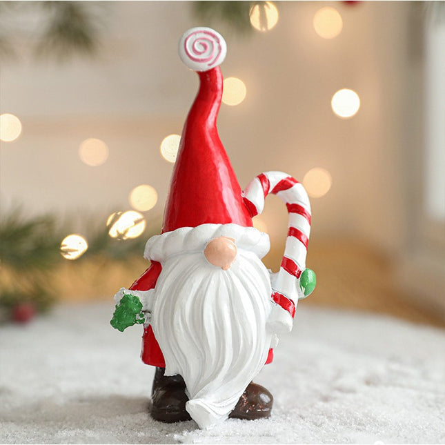 Ornament de Craciun din Rasina pentru Decor, Model Spiridus, Decoratiune de Birou pentru Craciun