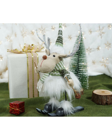 Ornament de Craciun ren pe schiuri model 2