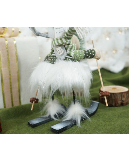 Ornament de Craciun ren pe schiuri model 2