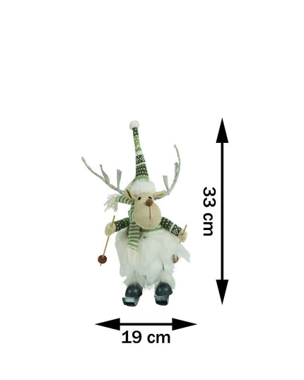 Ornament de Craciun ren pe schiuri model 2