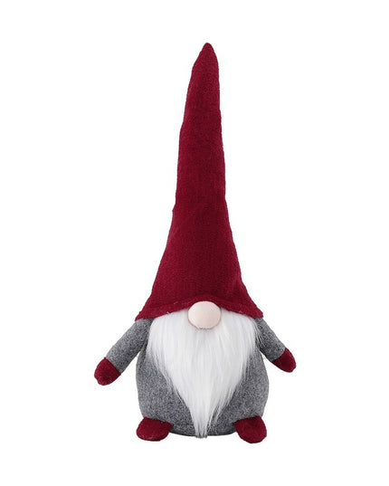 Ornament de Craciun Spiridus, Caciula Rosie, Material Textil