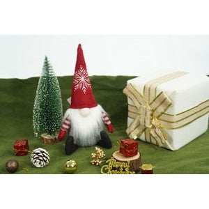 Ornament de Craciun spiridus cu palarie rosie