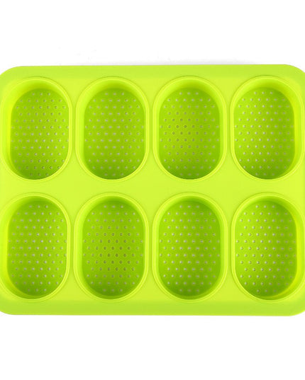Forme de Silicon pentru Copt, 8 Forme Ovale, pentru Paine si Prajituri