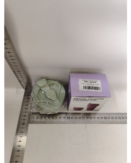 Pahar pliabil din silicon pentru calatorii, camping, 350 ml, 8.2x6.3x9.1 cm