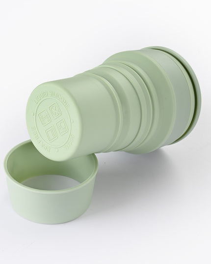 Pahar pliabil din silicon pentru calatorii, camping, 350 ml, 8.2x6.3x9.1 cm