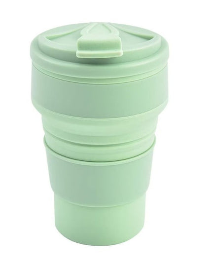 Pahar pliabil din silicon pentru calatorii, camping, 350 ml, 8.2x6.3x9.1 cm