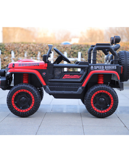 Masina Electrica pentru Copii, Off-Road, Conectare Bluetooth, telecomanda, Tractiune Spate, Lumina Intermitenta, Baterie 12V 7Ah, 120 x 63 x 68cm