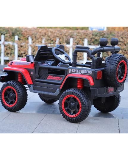 Masina Electrica pentru Copii, Off-Road, Conectare Bluetooth, telecomanda, Tractiune Spate, Lumina Intermitenta, Baterie 12V 7Ah, 120 x 63 x 68cm