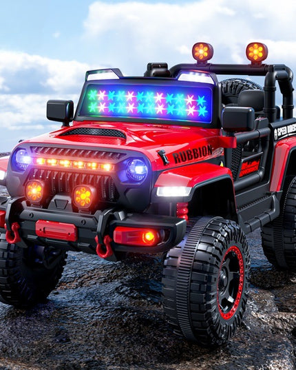 Masina Electrica pentru Copii, Off-Road, Conectare Bluetooth, telecomanda, Tractiune Spate, Lumina Intermitenta, Baterie 12V 7Ah, 120 x 63 x 68cm