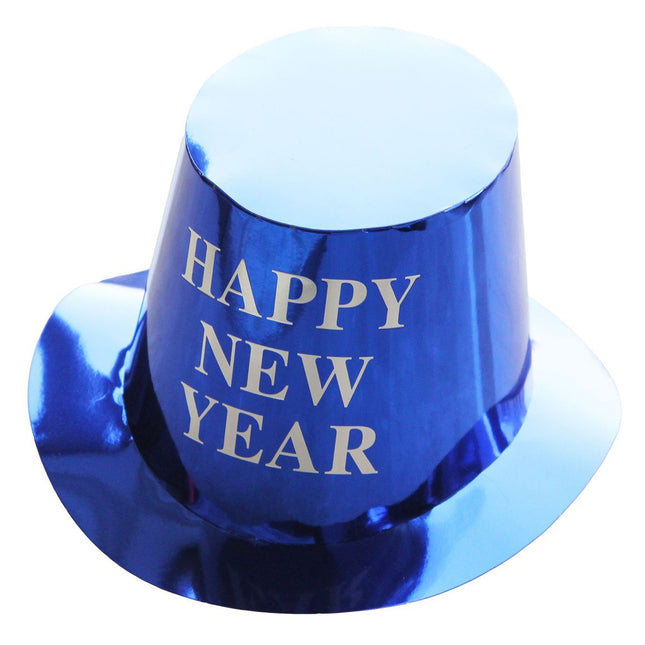 Palarie Happy New Year pentru Revelion, Palarie Festiva de Anul Nou, Palarie Magica din Hartie, Colorata Sclipitor