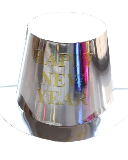 Palarie Happy New Year pentru Revelion, Palarie Festiva de Anul Nou, Palarie Magica din Hartie, Colorata Sclipitor
