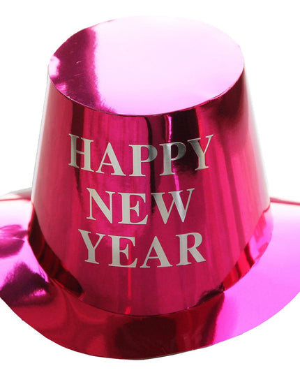 Palarie Happy New Year pentru Revelion, Palarie Festiva de Anul Nou, Palarie Magica din Hartie, Colorata Sclipitor