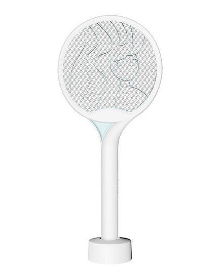 Paleta Electrica pentru Tantari, Muste si Tantari 2in1, Reincarcabila, Incarcare USB, 2600V, Plastic, Casa si Gradina, Anti-insecte, Stand