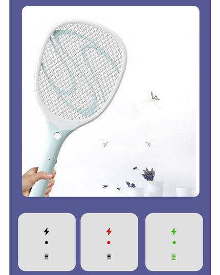 Paleta Electrica pentru Tantari, Muste sau Insecte LED, Reincarcabila, Incarcare USB, Plastic, Casa si Gradina, Anti-insecte