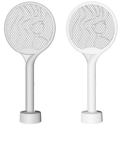 Paleta Electrica pentru Tantari, Muste si Tantari 2in1, Reincarcabila, Incarcare USB, 2600V, Plastic, Casa si Gradina, Anti-insecte, Stand