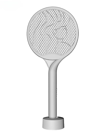 Paleta Electrica pentru Tantari, Muste si Tantari 2in1, Reincarcabila, Incarcare USB, 2600V, Plastic, Casa si Gradina, Anti-insecte, Stand