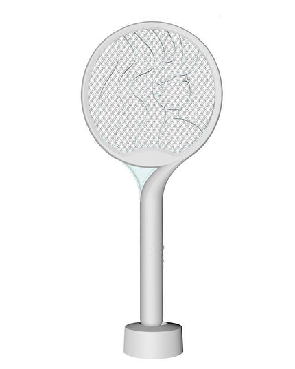 Paleta Electrica pentru Tantari, Muste si Tantari 2in1, Reincarcabila, Incarcare USB, 2600V, Plastic, Casa si Gradina, Anti-insecte, Stand