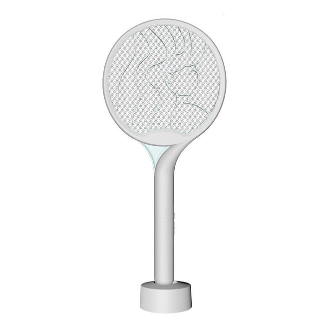 Paleta Electrica pentru Tantari, Muste si Tantari 2in1, Reincarcabila, Incarcare USB, 2600V, Plastic, Casa si Gradina, Anti-insecte, Stand