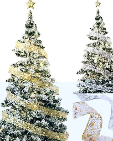 Panglică LED de Crăciun Aurie, lungime , 10 LED-uri, Baterii