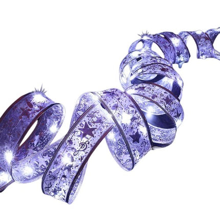 Panglică LED de Crăciun Aurie, lungime , 200 LED-uri, Baterii