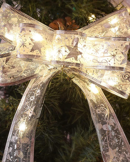 Panglică LED de Crăciun Aurie, lungime , 50 LED-uri, Baterii