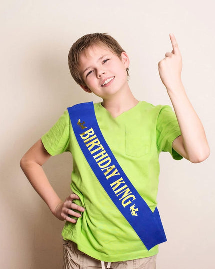 Panglica pentru Aniversare, Model Birthday King, Tematica Aniversare