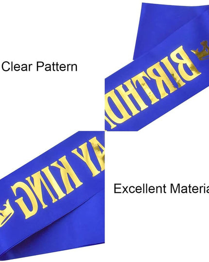 Panglica pentru Aniversare, Model Birthday King, Tematica Aniversare