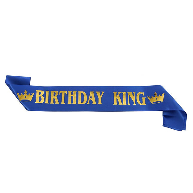 Panglica pentru Aniversare, Model Birthday King, Tematica Aniversare