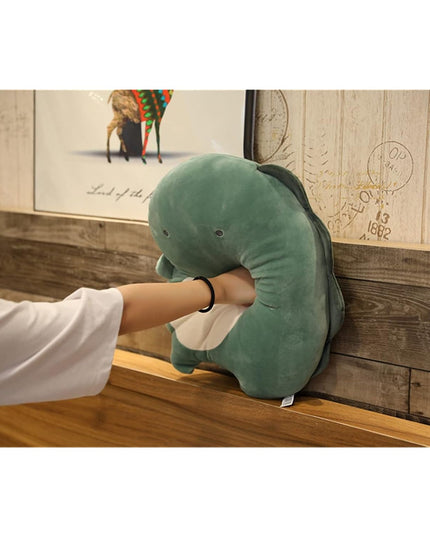 Patura 2in1 pentru Pat sau Canapea, Model Jucarie Dinozaur cu Spatiu de Depozitare Patura, Microfibra