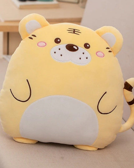 Patura 2in1 pentru Pat sau Canapea, Model Jucarie Tigru cu Spatiu de Depozitare Patura, Microfibra